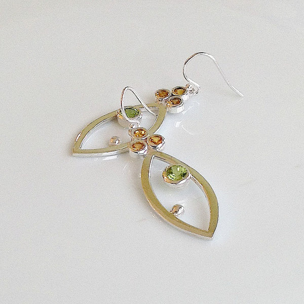 Baina Citrine and Peridot Earrings